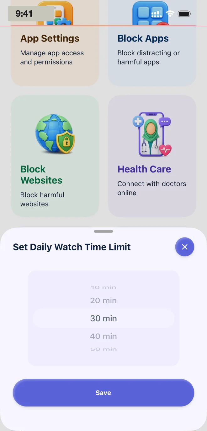 Set daily watch-time limits